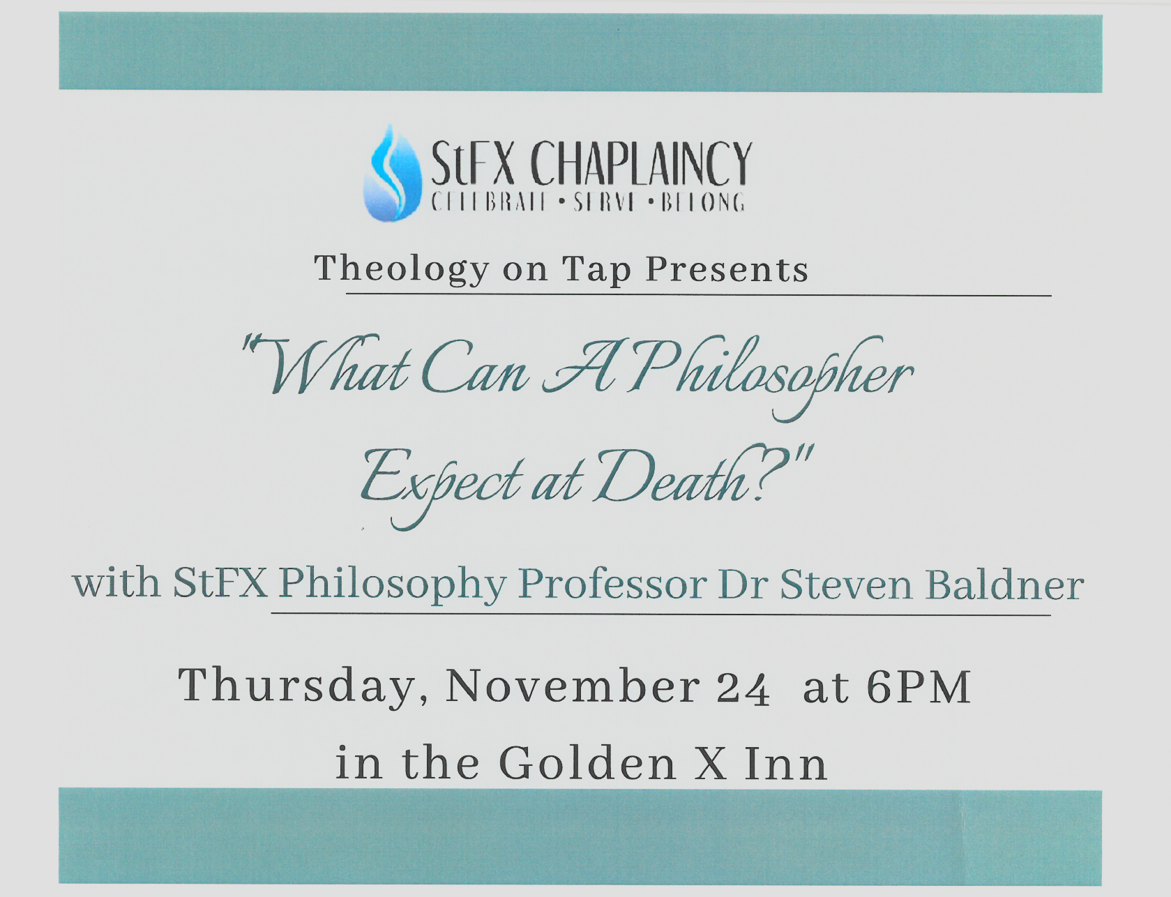 Poster for a Philosophy Lecture