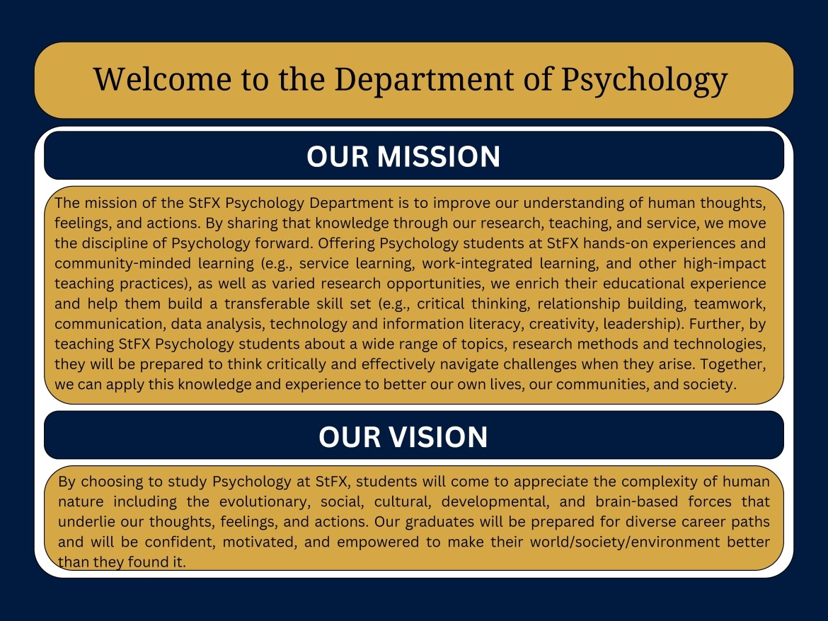 StFX Psychology Vision, Mission, and Values image