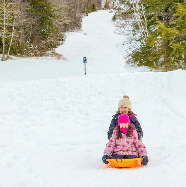 Children tobogganing