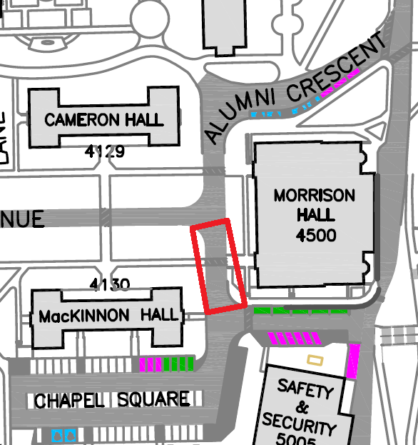 Map of Alumni Crescent