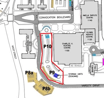 Parking map for Welcome Days