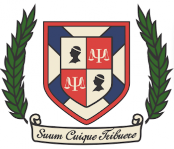 A crest with Latin words