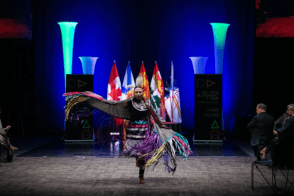 Person dancing at the Atlantic Economic Forum