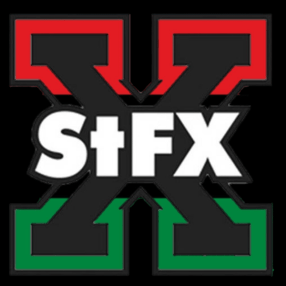 A black, green and red logo for StFX Black Student Advising